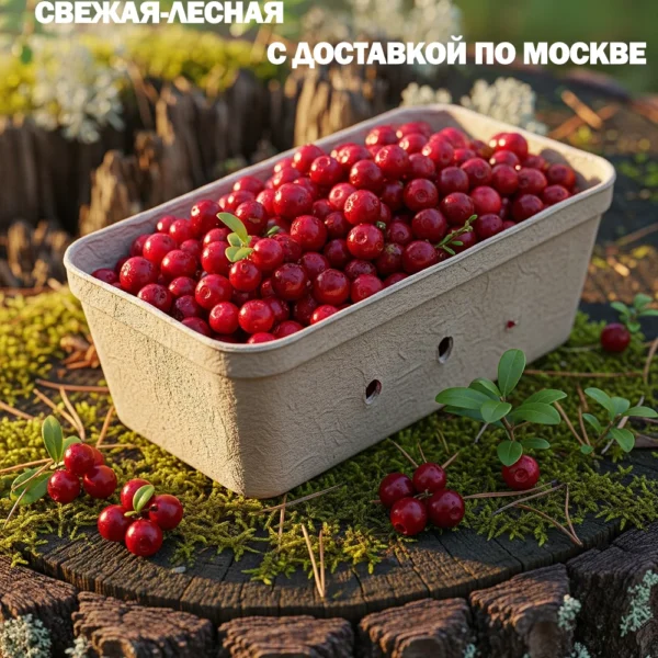Свежая лесная брусника с доставкой по Москве